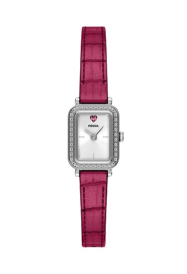 Raquel Mini 18mm Two-Hand Pink Leather Watch