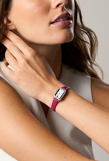 Raquel Mini 18mm Two-Hand Pink Leather Watch - Image 2