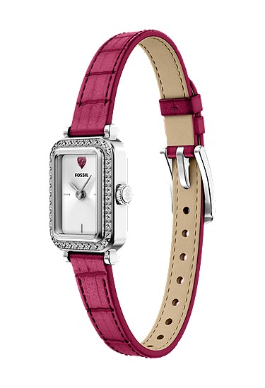 Raquel Mini 18mm Two-Hand Pink Leather Watch - Image 7