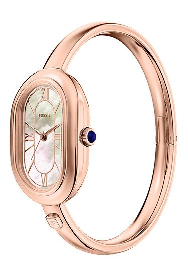 Sloan 25mm Three-Hand Rose Gold-Tone Stainless Steel Watch Bangle - Image 7