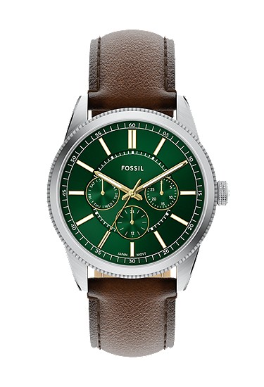 Pearson 42mm Multifunction Brown Leather Watch