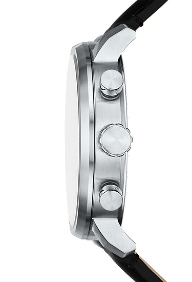Rhett 43mm Multifunction Black LiteHide? Leather Watch - Image 3