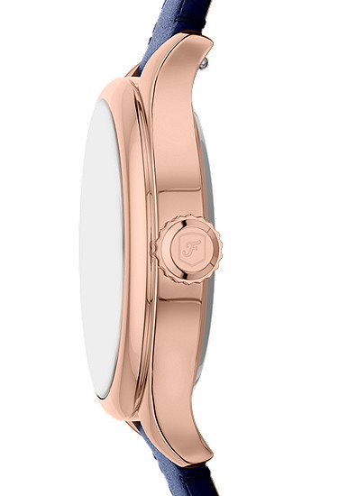 Gilmore 28mm Three-Hand Navy Leather Watch - Image 4