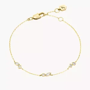 Ellis Toi Et Moi Gold-Tone Brass Station Bracelet