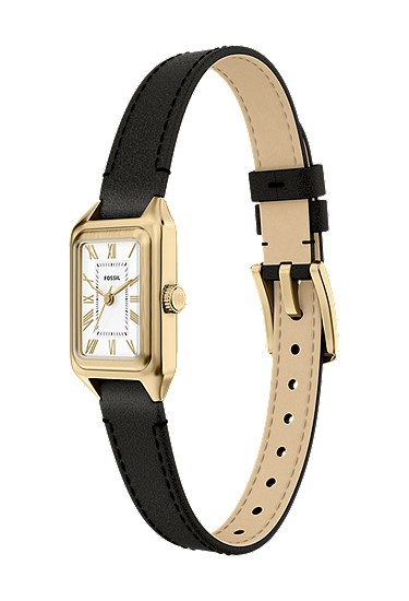 Raquel Mini 18mm Three-Hand Black Leather Watch - Image 7