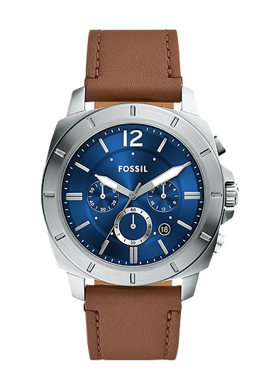 Privateer 45mm Chronograph Brown Leather Watch