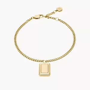 Raquel Gold-Tone Stainless Steel Chain Bracelet