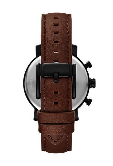 Rhett 43mm Multifunction Brown Leather Watch - Image 2