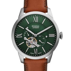 Townsman 44mm Automatic Brown Leather Watch