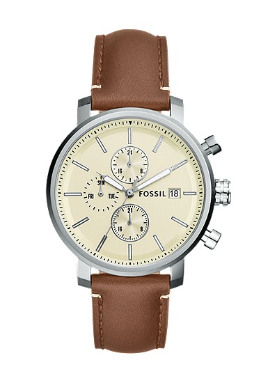 Rhett 43mm Multifunction Brown LiteHide? Leather Watch